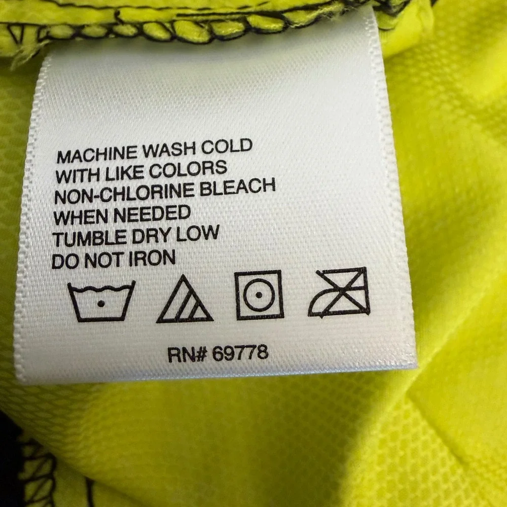 Foot Locker Mens Small Neon Yellow Black Reflective Full Zip Running Jacket